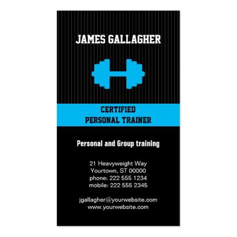 Personal Trainer Business Card Zazzle