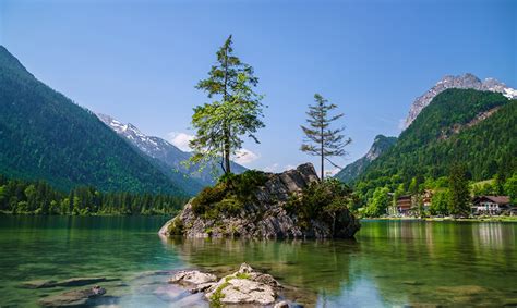Fondos De Pantalla Alemania Montañas Lago Berchtesgadener Land Baviera