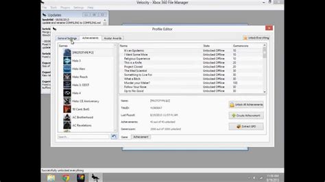 How To Use Velocity Xbox 360 File Manger Game Adderprofile Editor