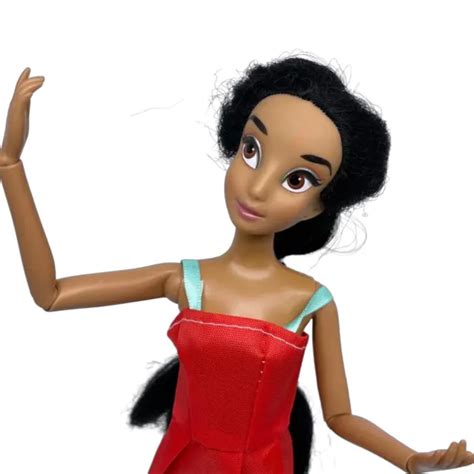 DISNEY PRINCESS JASMINE Barbie Doll Aladdin Long Black Hair Articulated
