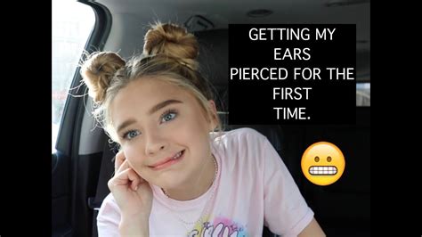 Getting My Ears Pierced For The First Time Youtube