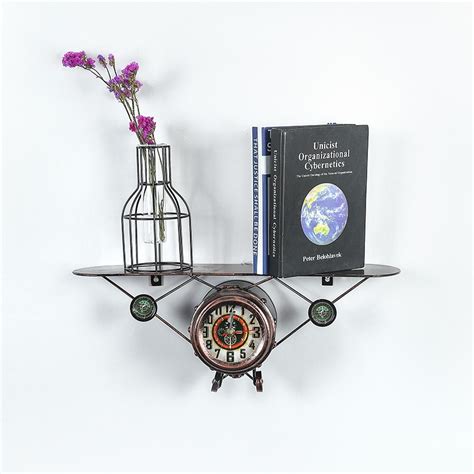 New Shelves Wrought Iron Aircraft Hanging Clocks To Create A Simple