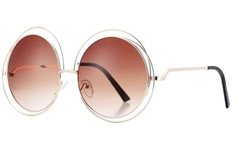 Elton John Glasses Double Circle Metal Wire Frame Oversized Round Sunglasses Round