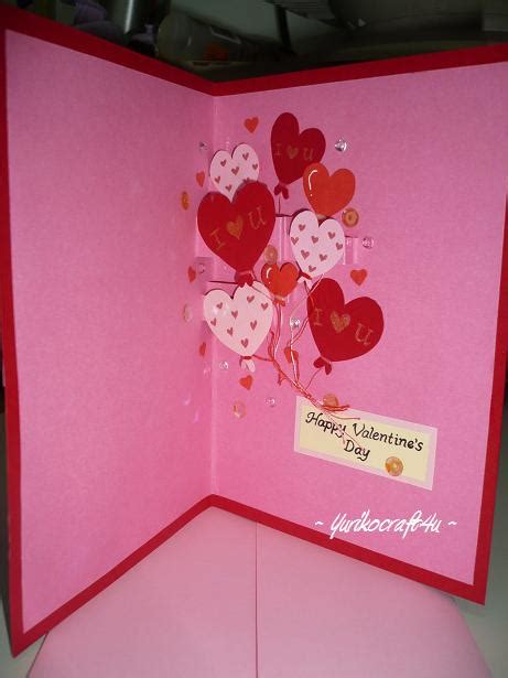 Handmade Greeting Cards By Yuriko My First Valentines Pop Up Card