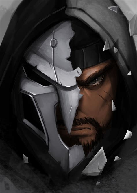 Face Reaper Overwatch Overwatch Video Games Portrait Display