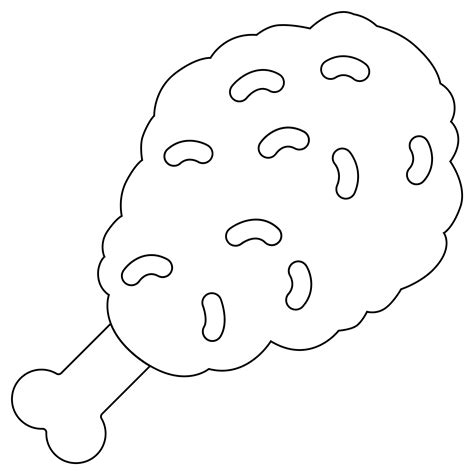 Fried Chicken Coloring Page Colouringpages