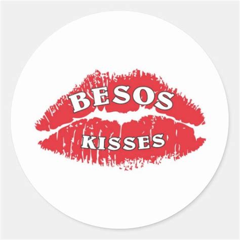 Kissesbesos Round Sticker Zazzle