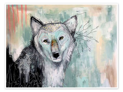 Abstract Wolf Print By Micki Wilde Posterlounge