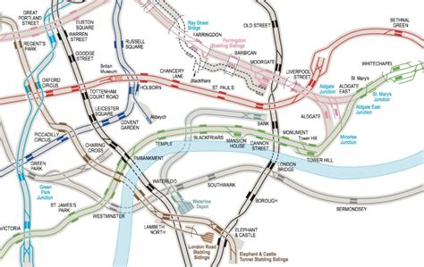 A Map Of The London Underground Track Network The Map Room