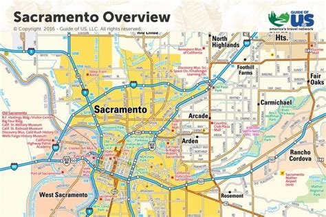Map Of Sacramento A Map Of Sacramento California California Usa