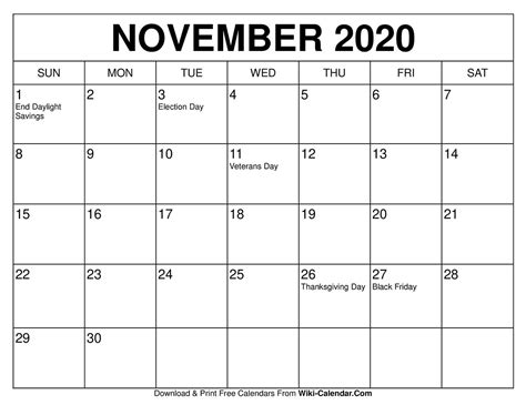 Catch What Number Is 5th November 2020 In The Years Calender Calendar