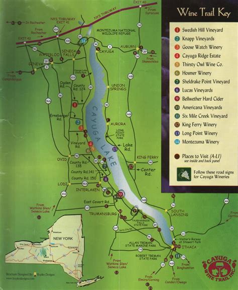 Finger Lakes Wine Trail Map