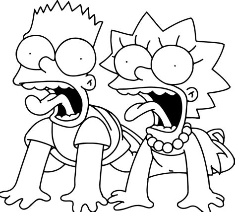 Dibujo Lisa Simpson Para Colorear Colorear Bart Simpson Colorear Pdmrea