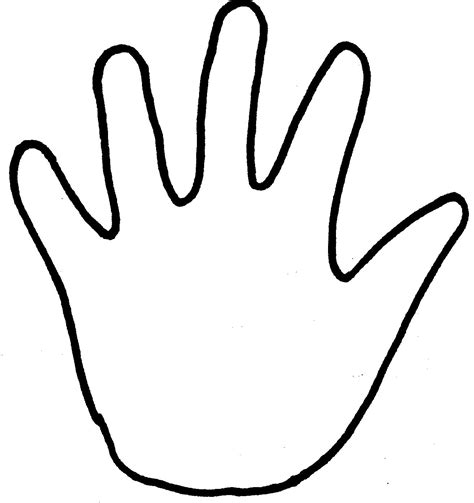Handprint Coloring Pages Clipart Best
