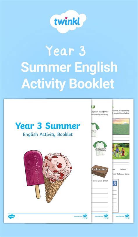 Year 3 Summer English Activity Booklet English Activities Teaching