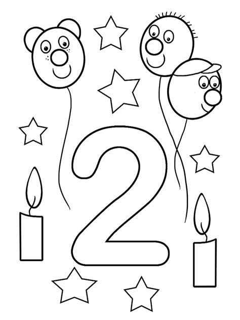 Happy birthday brother coloring pages. Happy 2nd Birthday Coloring Page - Free Printable Coloring ...