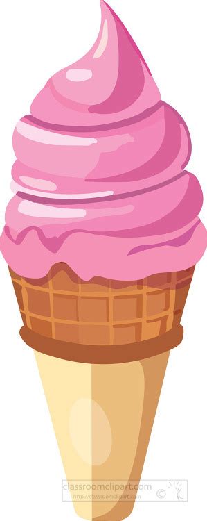 Ice Cream Clipart Strawberry Ice Cream Cone Clip Art