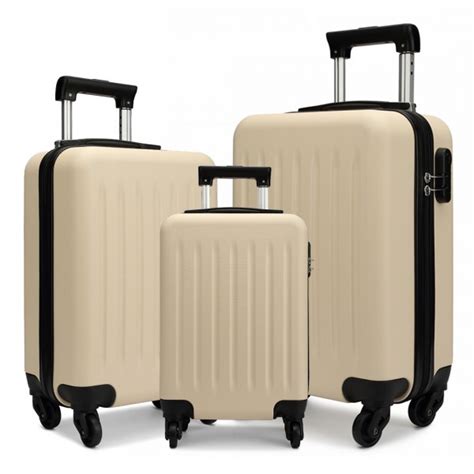 K1872l Kono Abs Hard Shell Suitcase 3 Pieces Set With Spinning Wheels