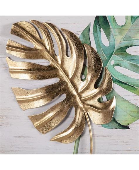 Wall tapestries truly can do it all. Luxen Home 2 piece Wood and Metal Tropical Leaf Wall ...