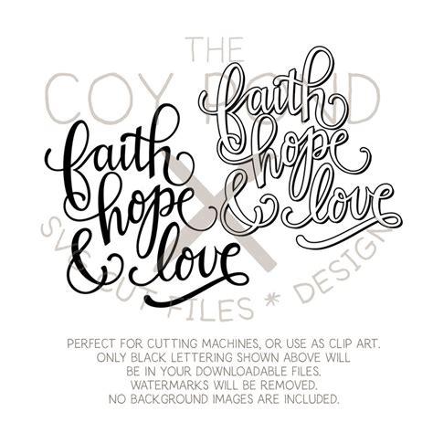 Faith Hope Love Svg Cutting File Inspirational Cricut Etsy