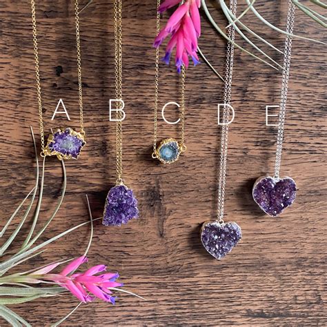 Amethyst Necklace Collection Yumi Jewelry Plants