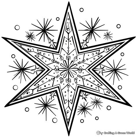 Christmas Star Coloring Pages Free And Printable