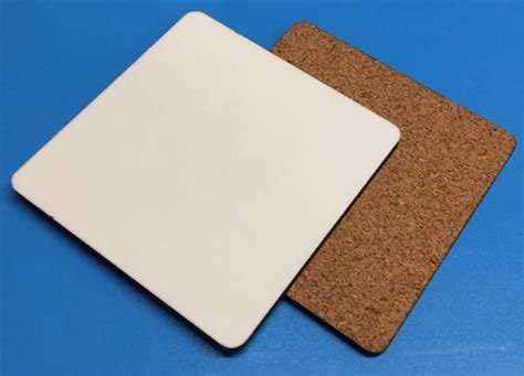 90mm Square Cork Backed Coaster Bms Sublimation