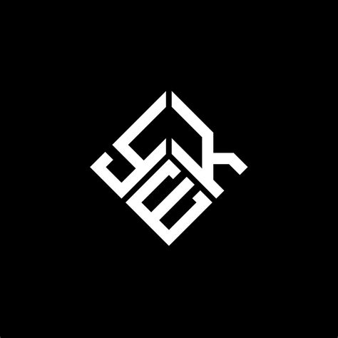 Yek Letter Logo Design On Black Background Yek Creative Initials