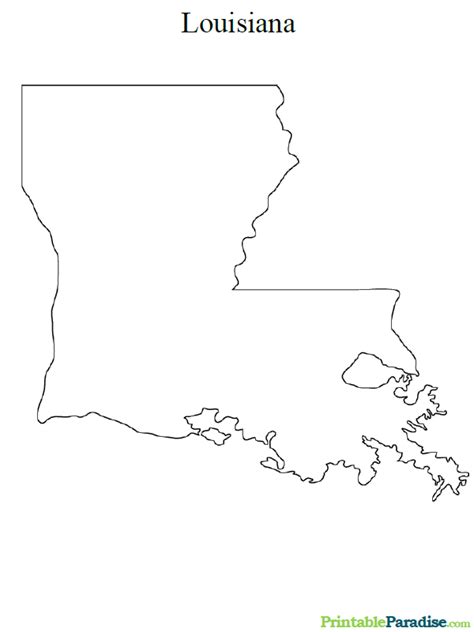 Printable State Map Of Louisiana