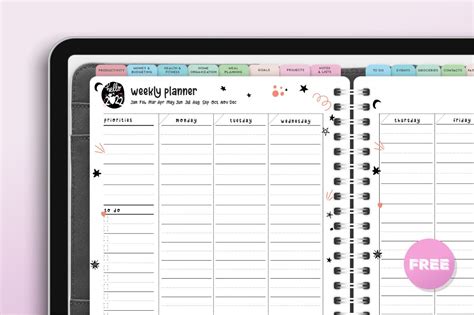 Digital Planner For Ipad With Over 100 Cute Pages World Of Printables
