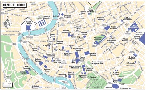 Kaart Van Het Centrum Van Rome Kaart Van Het Centrum Van Rome En