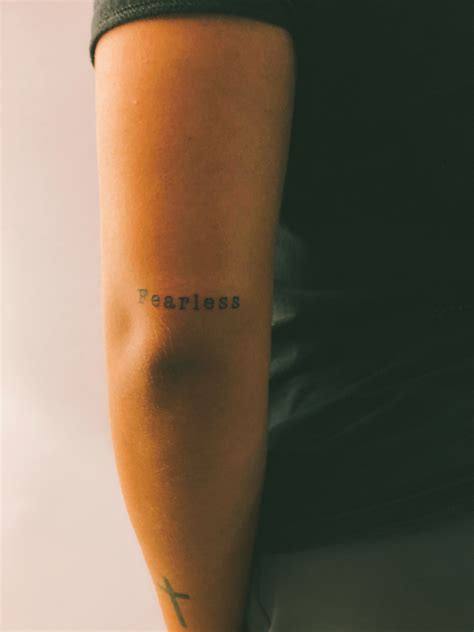This makes any statement made with tattoo fonts very now if these types of typography are something of your interest, then you have landed in the right place. Fearless Tattoo | Fearless tattoo, Typewriter font tattoo ...