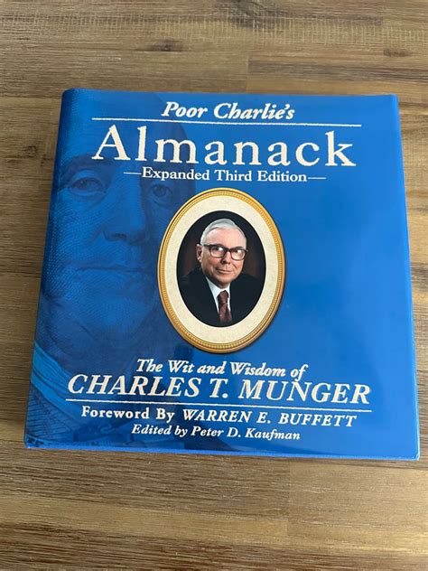 Poor Charlie S Almanack The Wit And Wisdom Of Charles T Munger Hobbies Toys Books