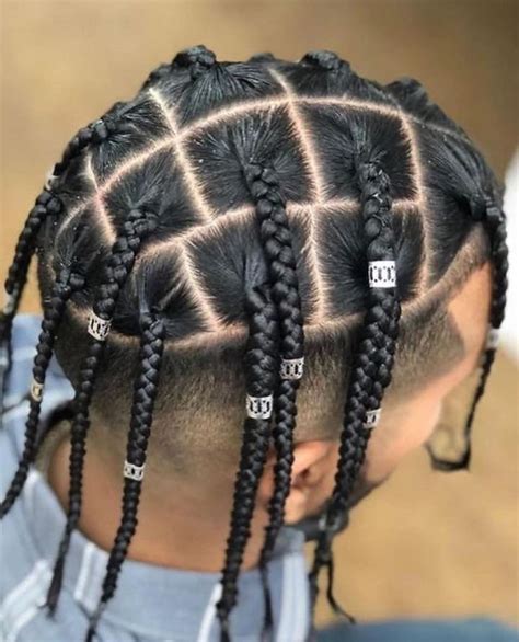 The Coolest Box Braid Hairstyles For Men Cornrow Hairstyles For Men