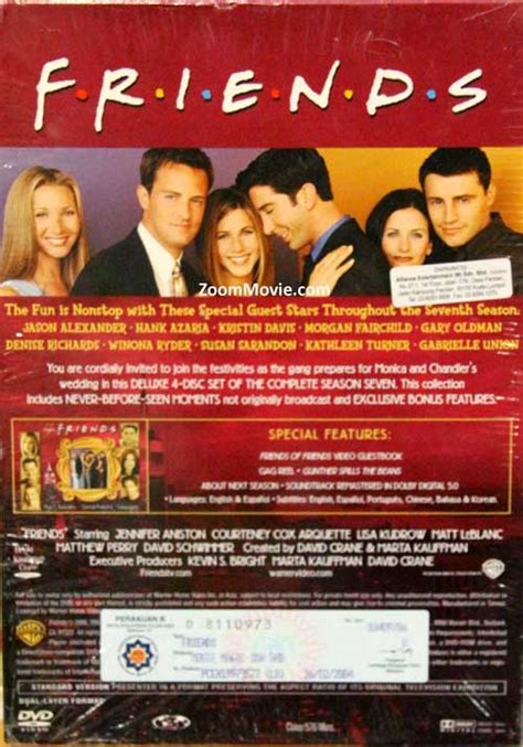 Friends Season 7 Dvd 2001 American Tv Series Ep 1 23 End