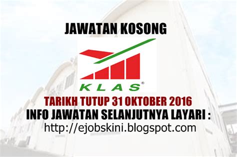 Maklumat kekosongan ini adalah seperti yang diiklankan. Jawatan Kosong KL Airport Services Sdn Bhd (KLAS) - 31 ...