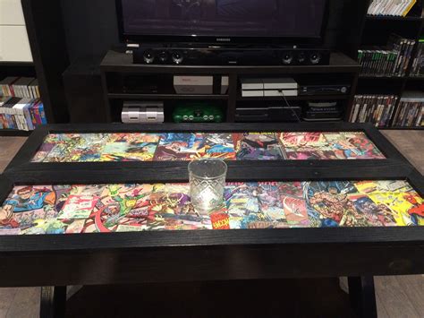 Www.practicallyfunctional.com this is a great idea to keep the kid's books in one place. Upcycled Storage Cabinet Doors into a Comic Book Coffee Table (#QuickCrafter) | Bookcase diy ...