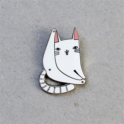Cat Forever Enamel Pin Badge Lapel Metal White Cat Pin Etsy Australia