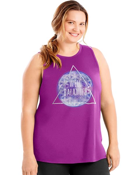 Oj361 Just My Size Womens Active Graphic Muscle Tank Top
