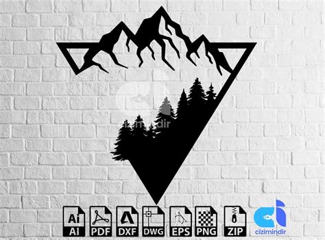 Mountain Svg Laser Cut Dxf Files Camping Mountain Scout Etsy Australia