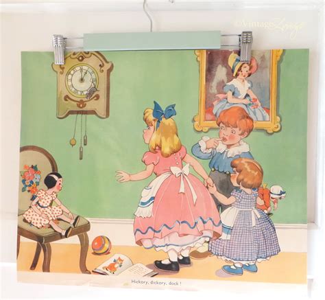 1950s Nursery Rhyme Prints 1 11 Vintage Interiors