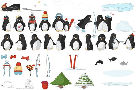 Penguins Vector Illustrations