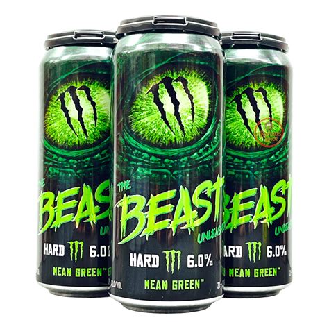 Monster The Beast Unleashed Mean Green Hard Seltzer 4pk Cans