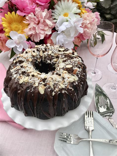 Dark Chocolate Mounds Bundt Cake - Liz Bushong