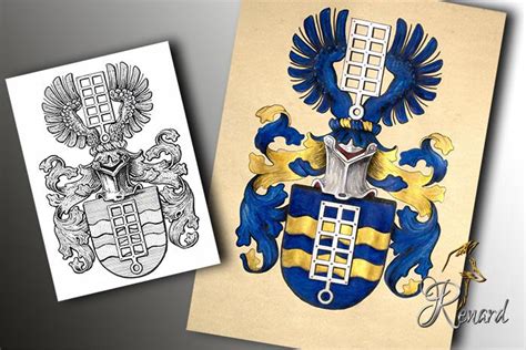 Reproduktionen Wappen Zeichnen Zeichenfuchs Heraldik