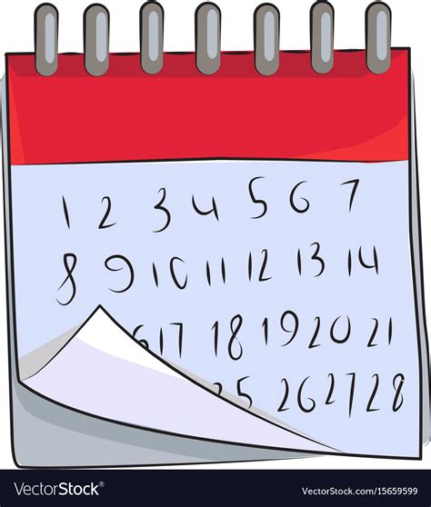 Cartoon Image Of Calendar Icon Calendar Symbol Vector Image