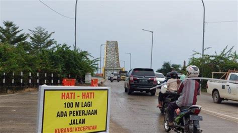 Jembatan Kukar Mulai Dilakukan Pemeliharaan Akses Ditutup Sementara