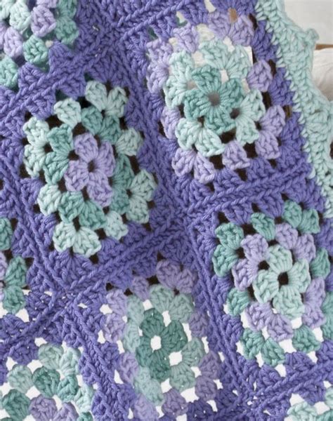 Easy Lullaby Granny Square Baby Blanket Free Crochet Pattern Styles Idea