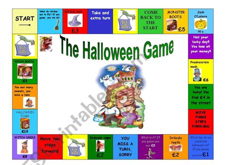 The Halloween Game Esl Worksheet By Urpillay