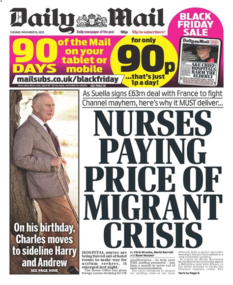 Daily Mail Front Page 15th Of November 2022 Tomorrows Papers Today